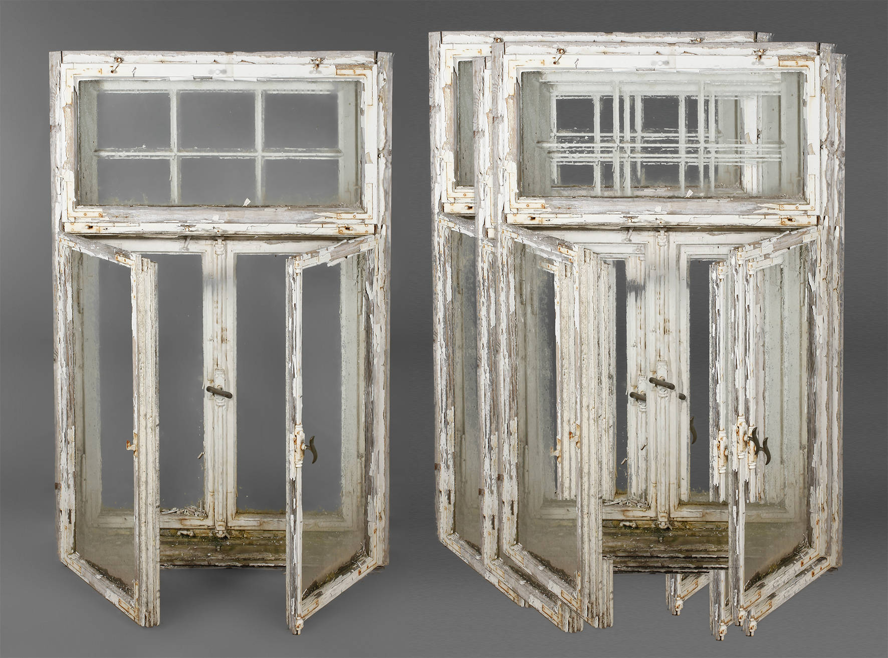 Sechs Kastenfenster Jugendstil