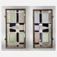 Paar Bleiverglasungen Art déco111