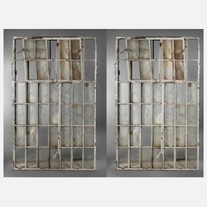 Paar große Industriefenster mit Doppelverglasung