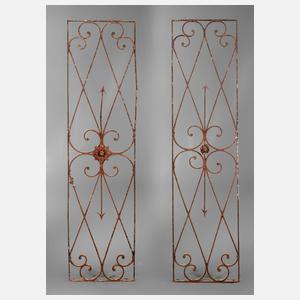 Paar Ziergitter Schmiedeeisen