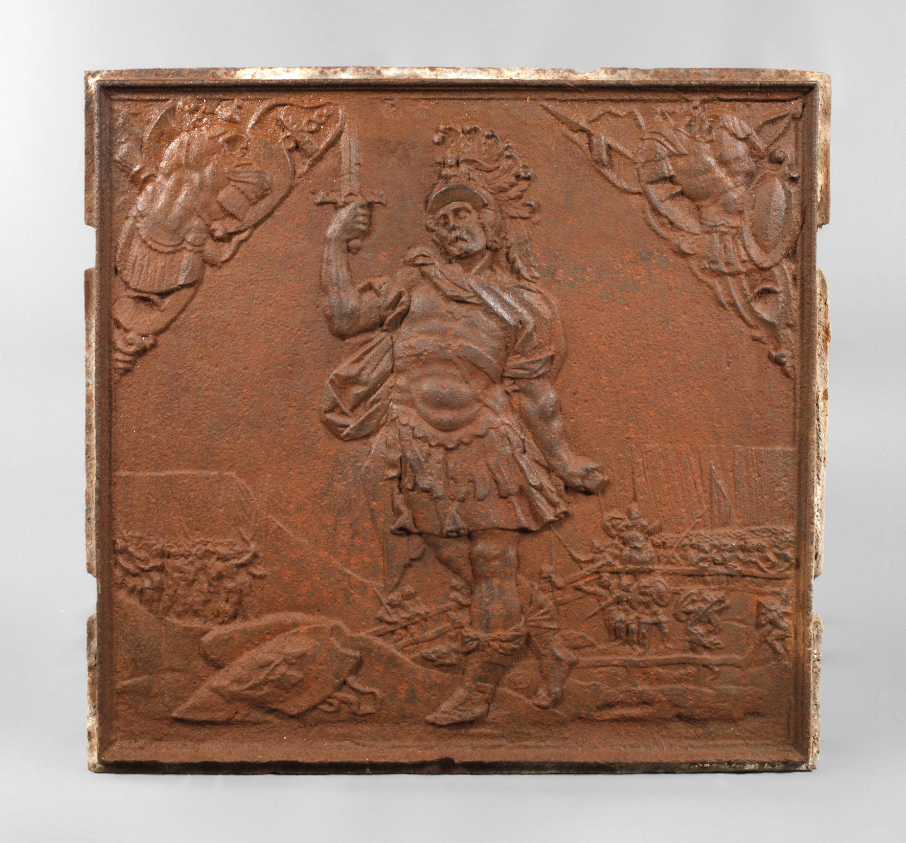 Barocke Ofenplatte Gusseisen