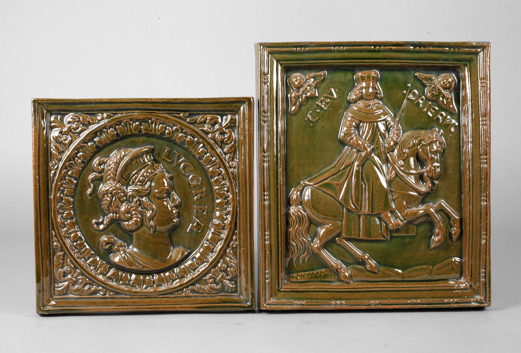 Bad Liebenwerda zwei Fliesen Kunstkeramik