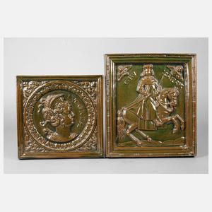 Bad Liebenwerda zwei Fliesen Kunstkeramik