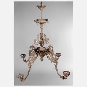 Großer Deckenlüster Eisenguss