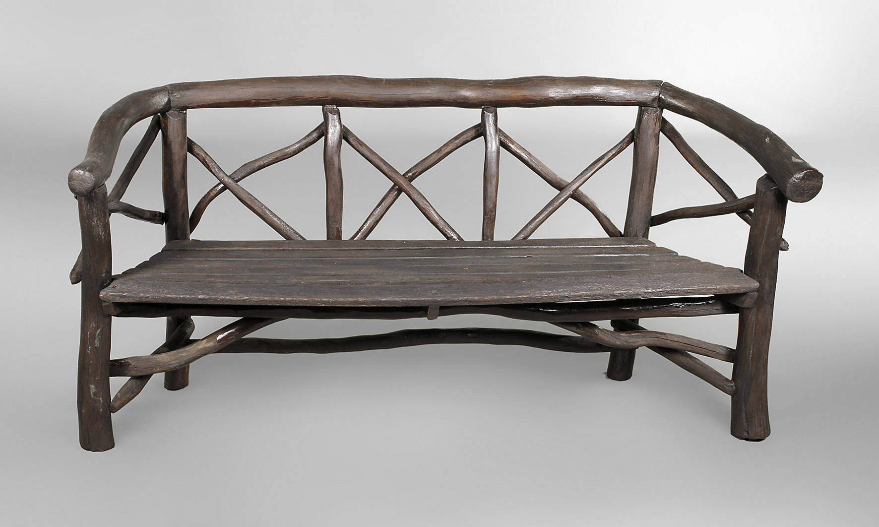 Rustikale Gartenbank