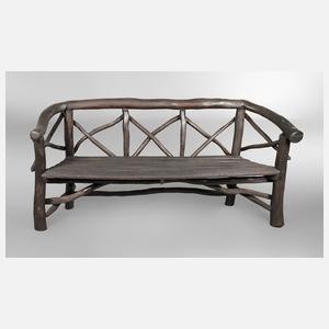 Rustikale Gartenbank