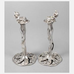 Auguste Rubin zwei figürliche Leuchter