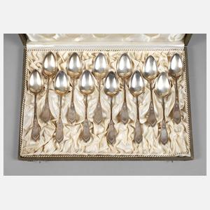 Hugo Leven zwölf Kaffeelöffel im Etui