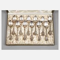 Hugo Leven zwölf Kaffeelöffel im Etui111