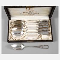 Sechs Silberlöffel im Etui111