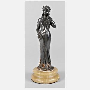 Jugendstilfigur Mädchen mit Spiegel