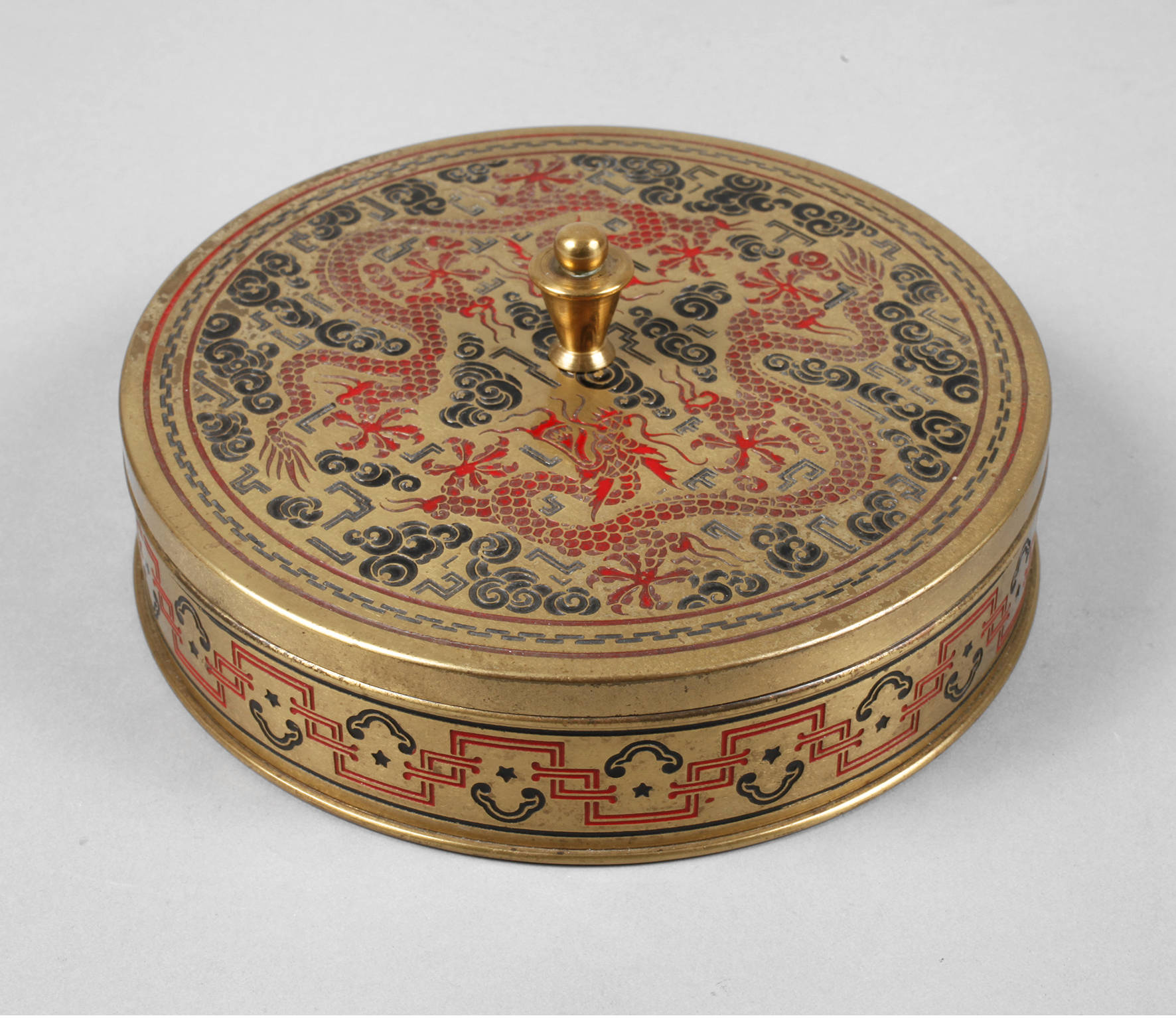 Erhard & Söhne Deckeldose Drachendekor