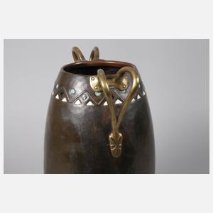 Große emaillierte Vase