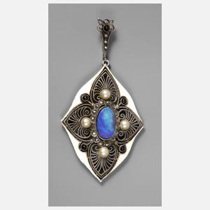 Theodor Fahrner Anhänger mit Opal und Perlen