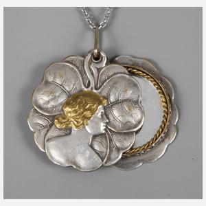 Anhänger mit Kette als Spiegel