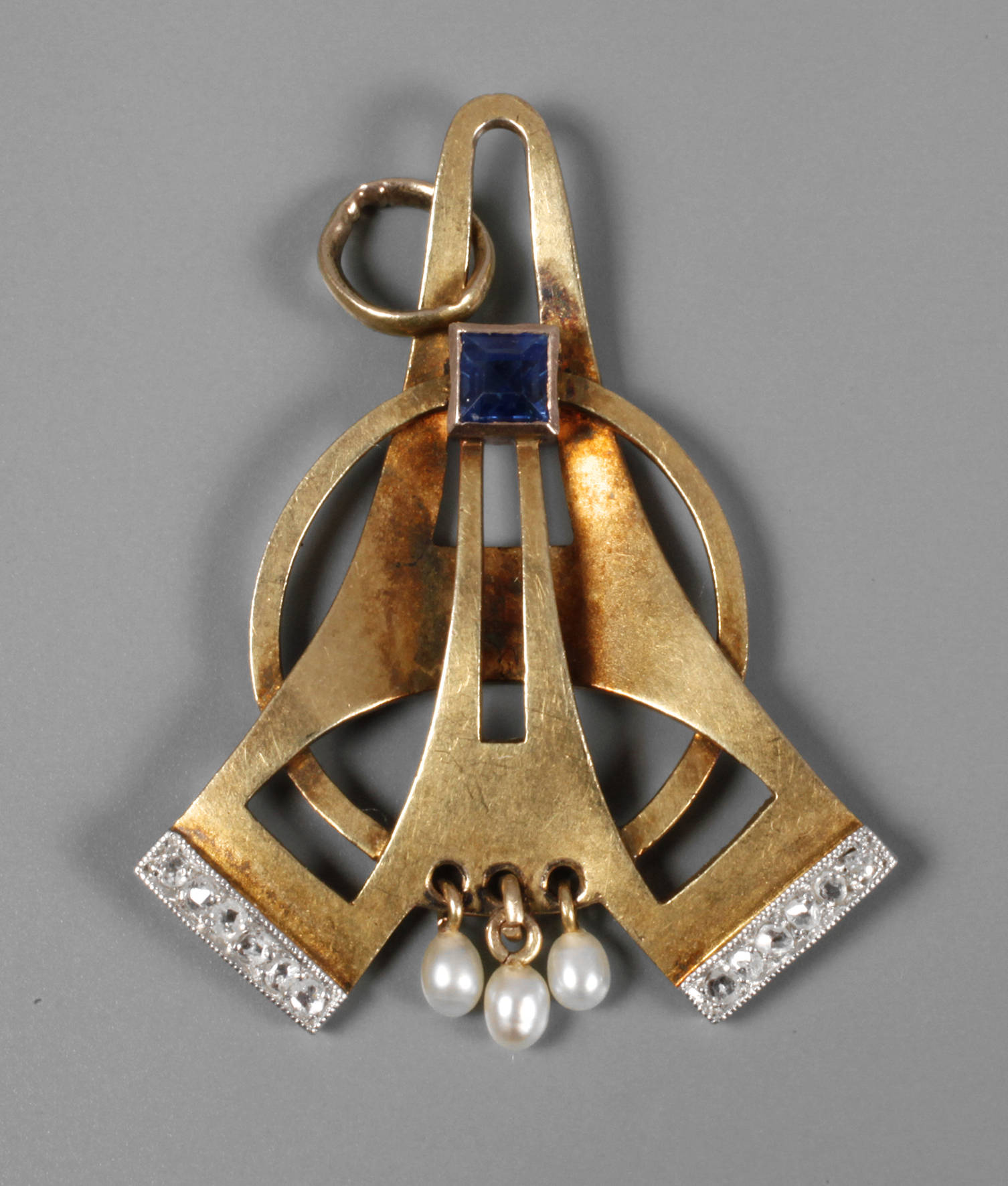 Jugendstilanhänger Gold