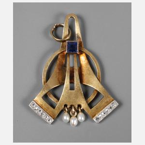 Jugendstilanhänger Gold