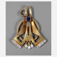 Jugendstilanhänger Gold111