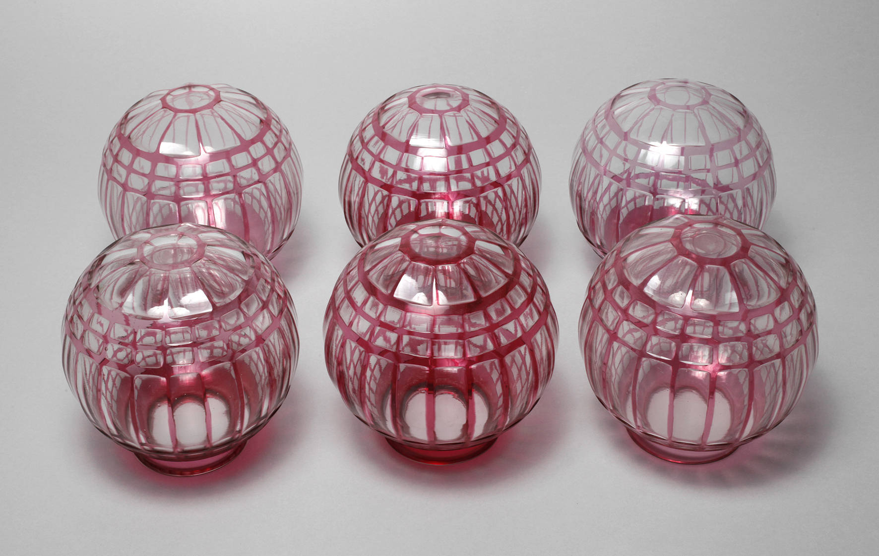 Sechs Lampenschirme Überfang