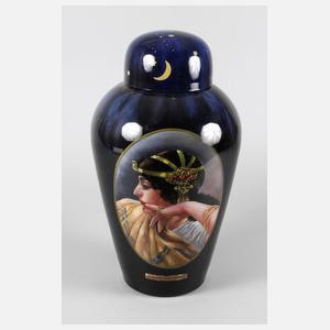 Große Deckelvase Hinterglasmalerei