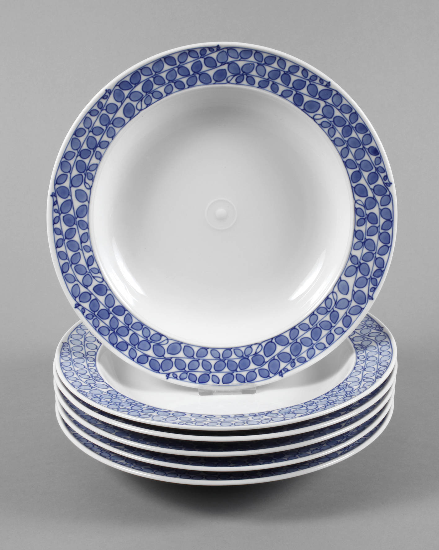 Meissen sechs Suppenteller Richard Riemerschmid