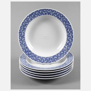 Meissen sechs Suppenteller Richard Riemerschmid