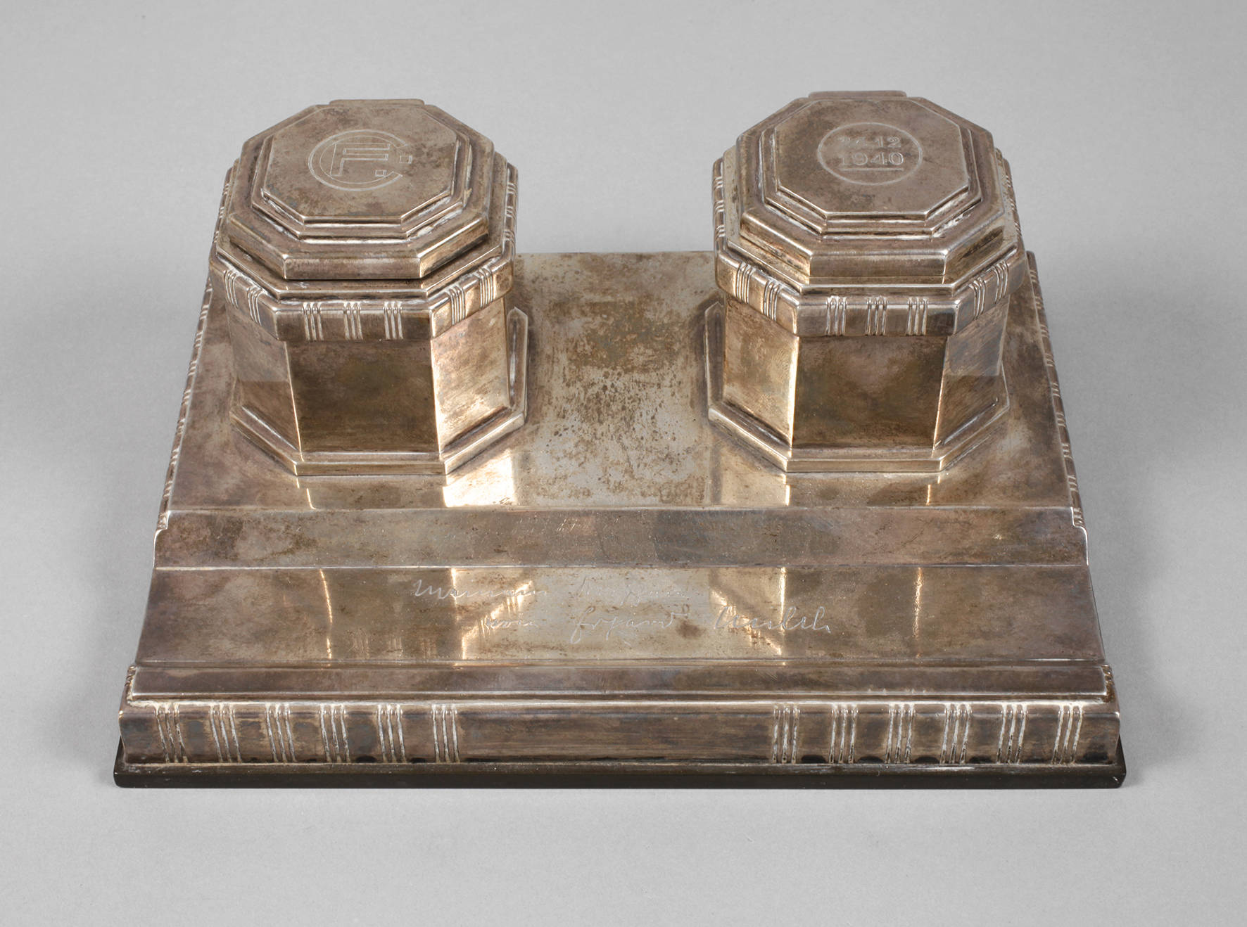 Frankreich Schreibtischset Silber