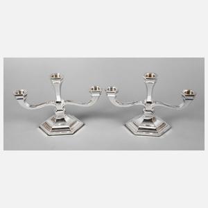 Wilkens Paar dreiflammige Leuchter
