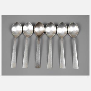 Sechs Dessertlöffel Willi Stoll Leipzig