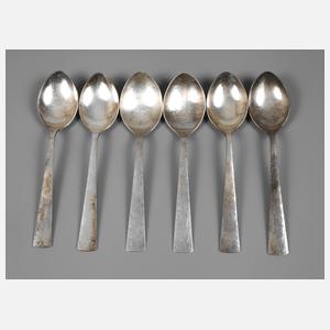 Sechs Speiselöffel Willi Stoll Leipzig