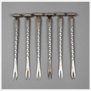 Sechs Wurstgabeln Willi Stoll Leipzig