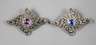 Paar Markasitbroschen