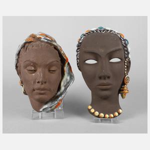 Karlsruhe zwei Wandmasken