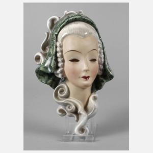 Goldscheider Wien Wandmaske Rokokodame