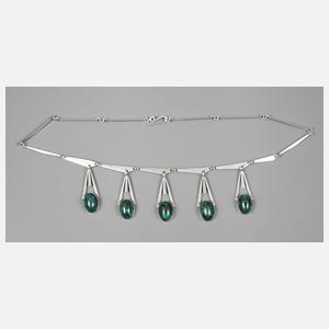 Designercollier mit Chrysokollbesatz