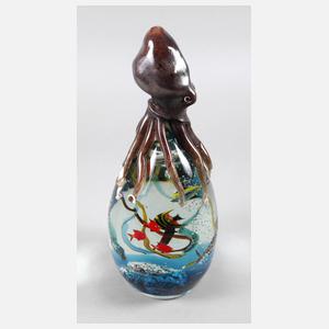 Murano Aquarium mit Tintenfisch