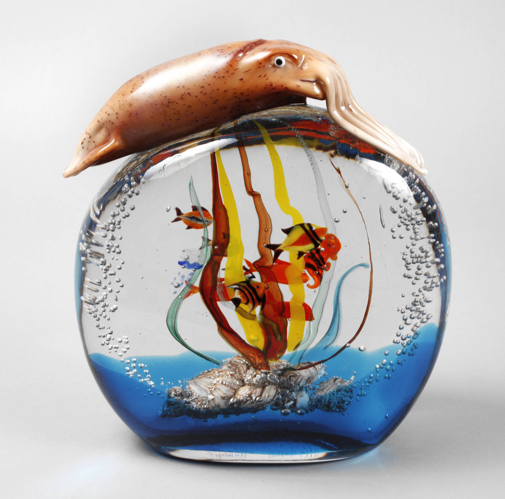 Murano Aquarium mit Oktopus