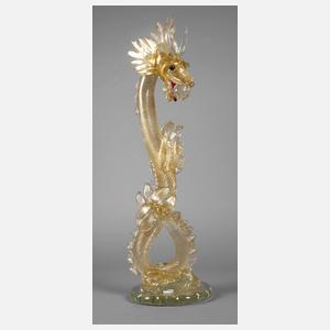 Murano große Drachenskulptur