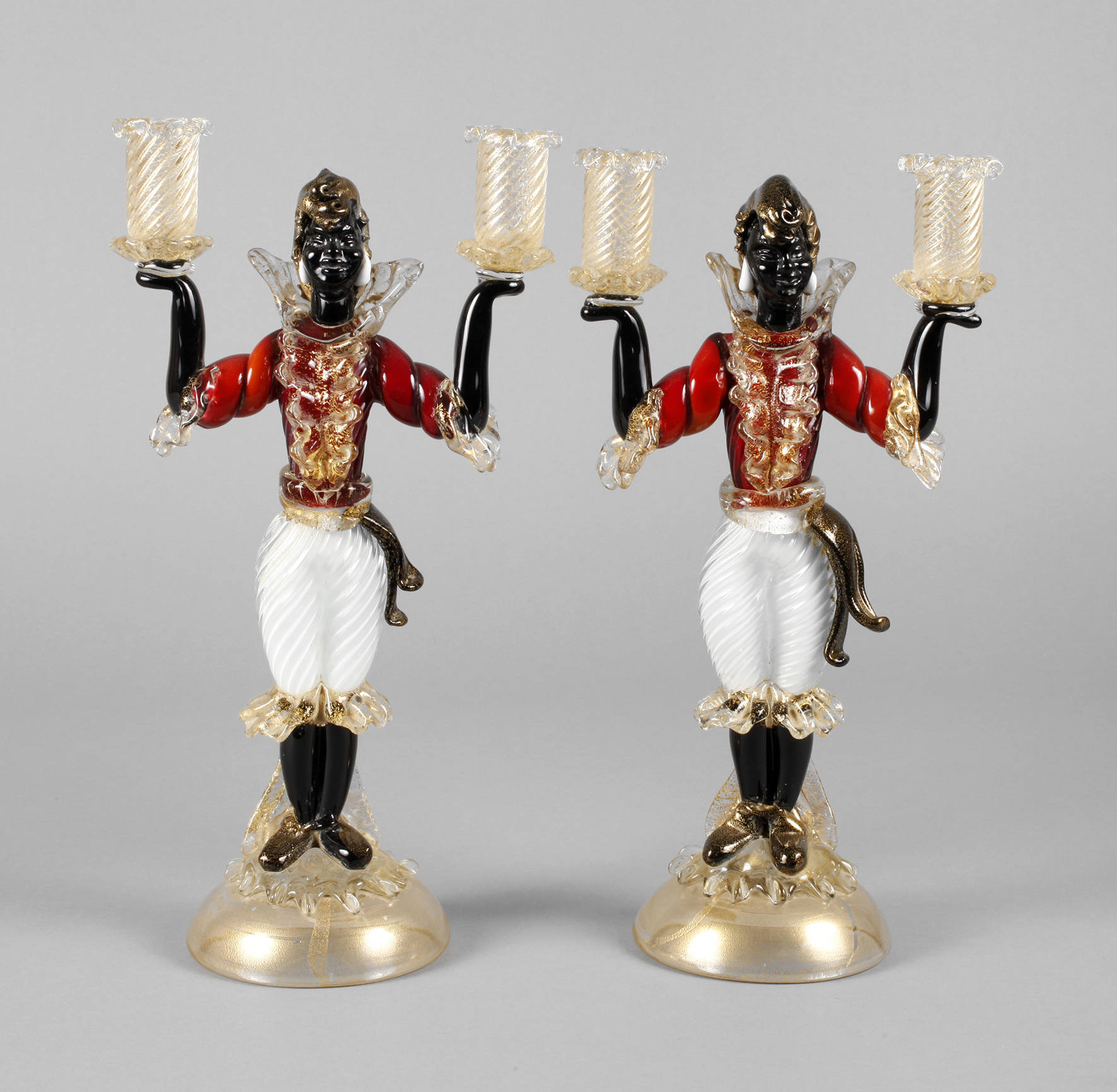 Murano zwei Leuchterfiguren