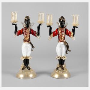 Murano zwei Leuchterfiguren
