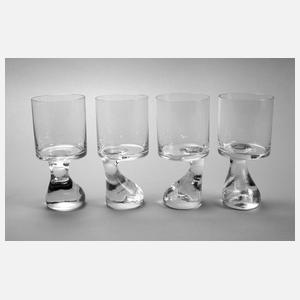 Vier Stapelgläser Joe Colombo
