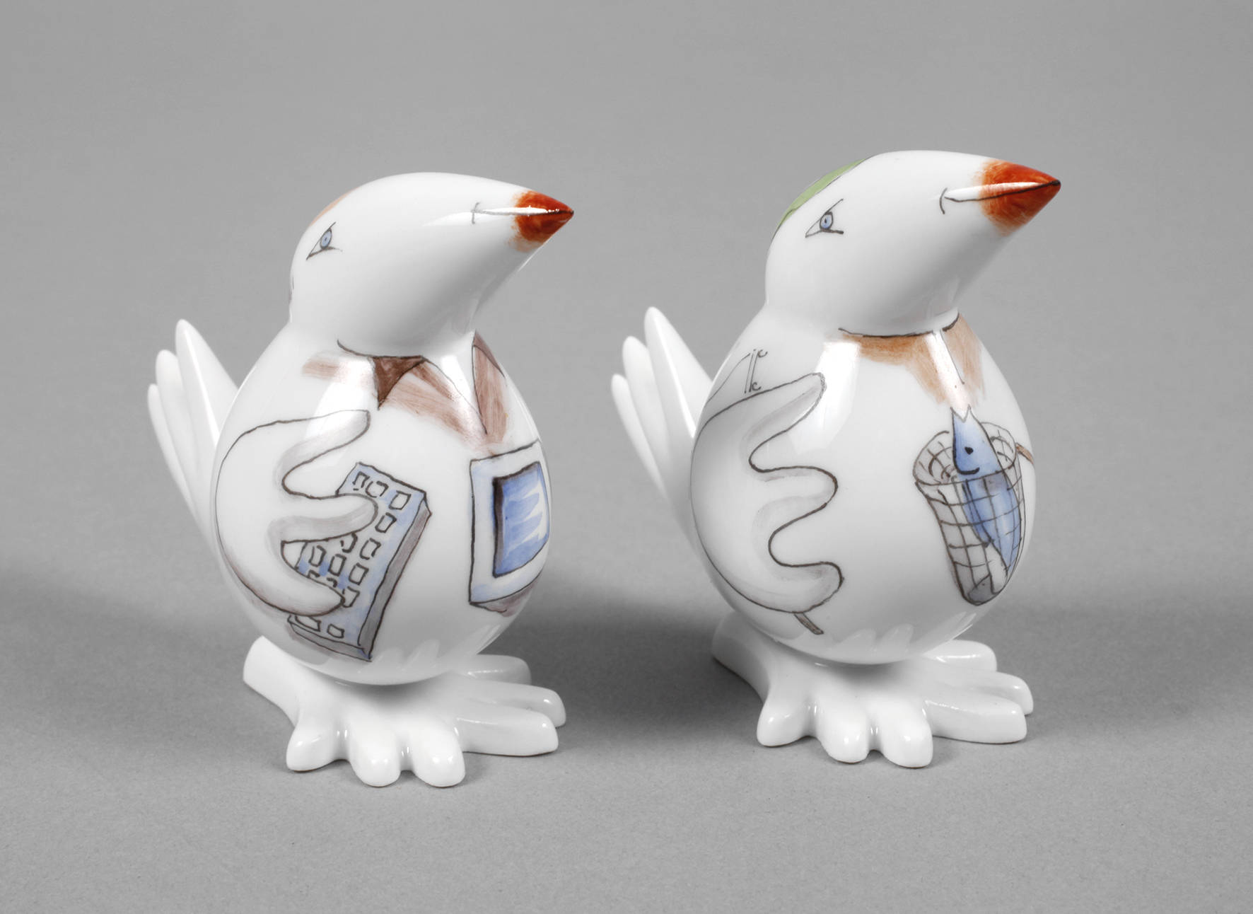 Meissen zwei ”Spaßvögel”