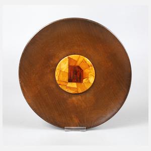 Schale mit Bernsteinmosaik ”St. Marien” in Danzig