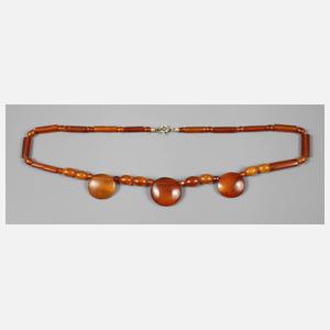 Bernsteincollier Art déco