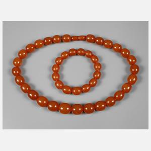 Bernsteinkette mit Armband