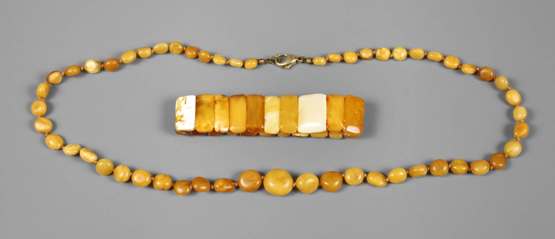 Kette und Armband Bernstein