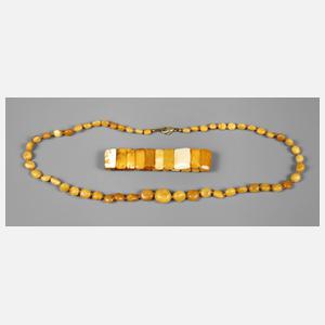 Kette und Armband Bernstein