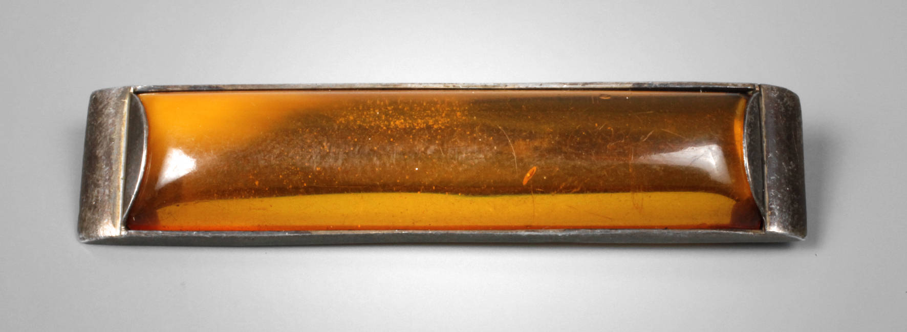 Silberbrosche mit Bernstein SBM