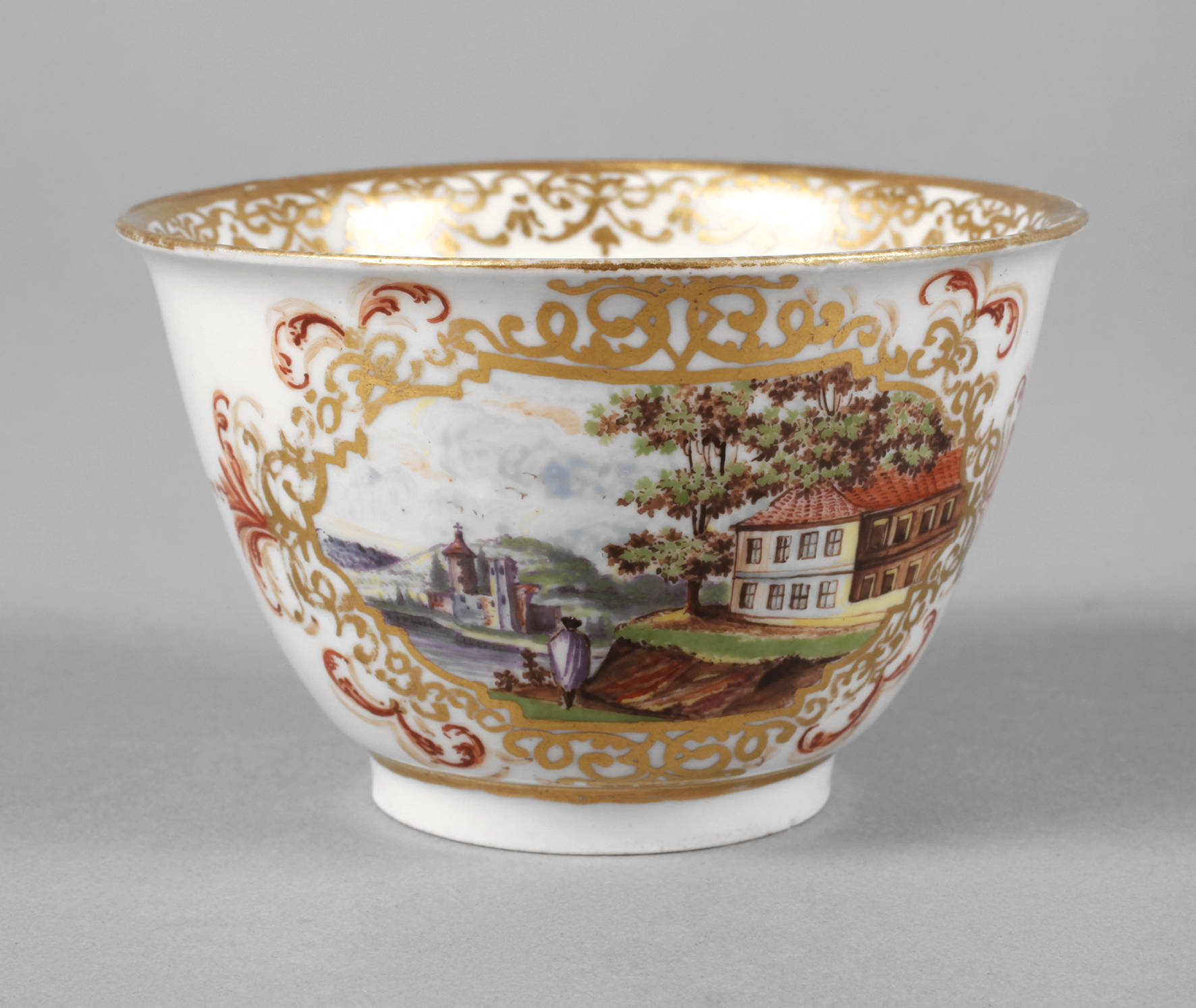 Meissen Koppchen mit Landschaftsdekor