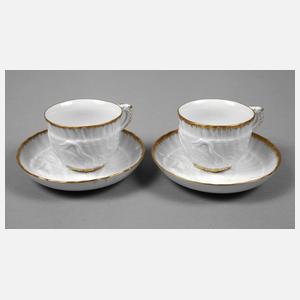 Meissen zwei Mokkatassen aus dem Schwanenservice
